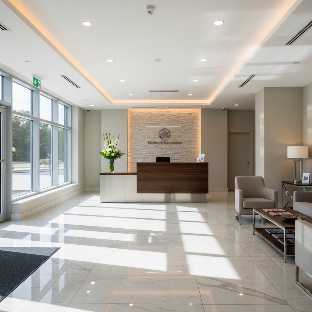 Reception and common area commercial cleaning