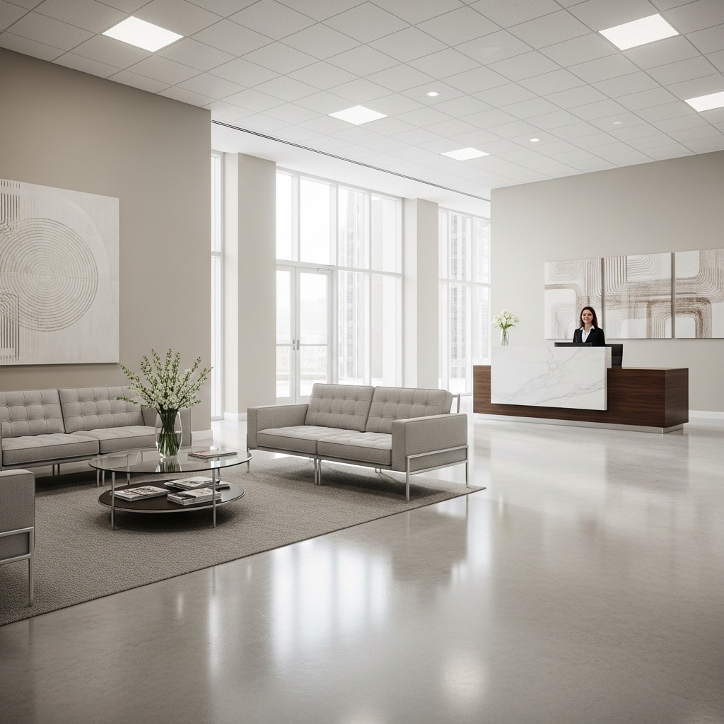 Clean commercial reception area
