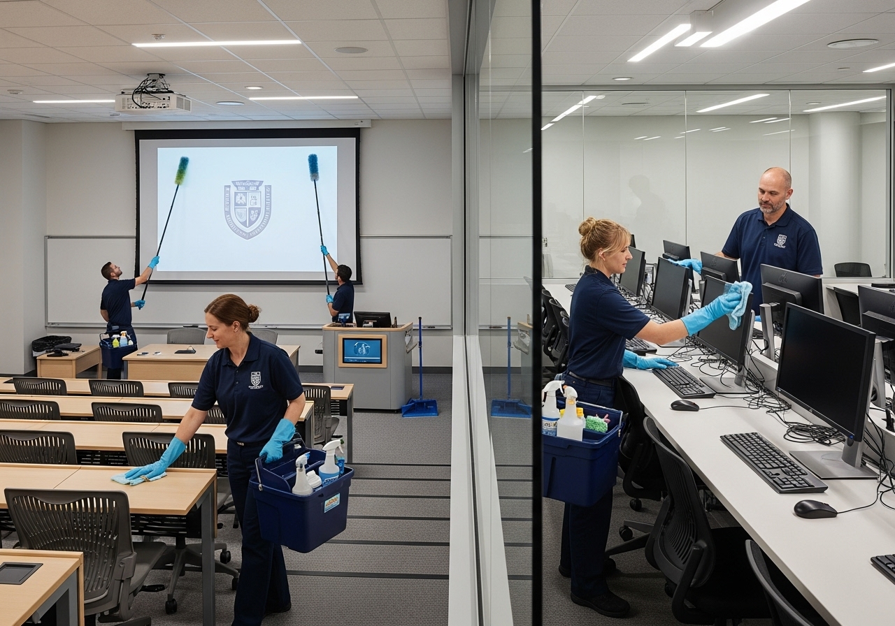 University facility cleaning services
