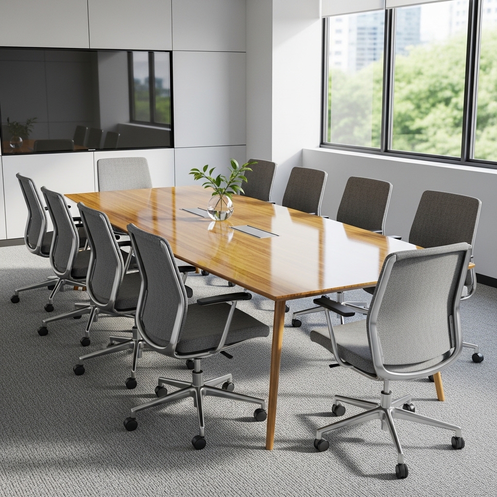 Clean meeting room after professional commercial cleaning