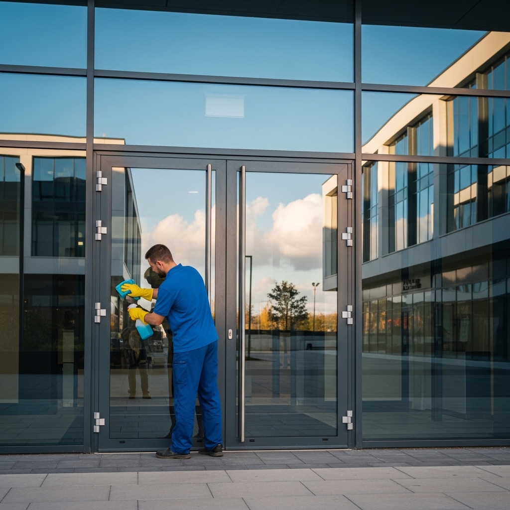 Commercial cleaning for entrances and glass in Brighton