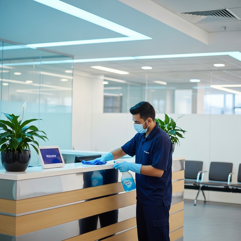 Commercial cleaning for reception and shared areas in Perth