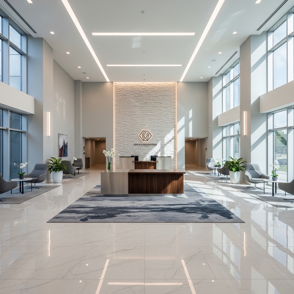 Clean commercial reception area